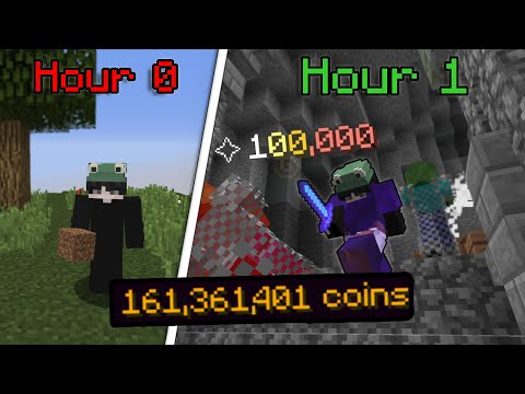 Speedrunning skyblock early game! | Hypixel Contraband Profile