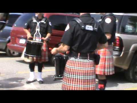 Nassau County Firefighters Pipes and Drums / Drummers Warm Up