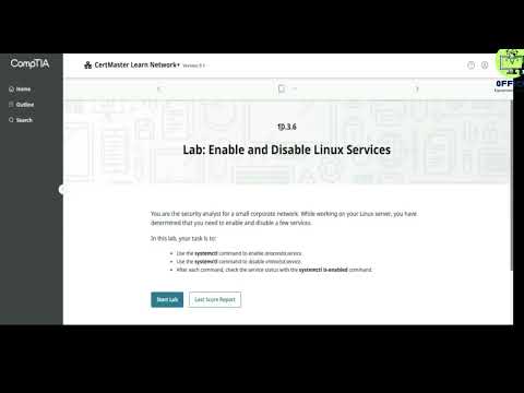Network+ 10.3.6 Lab Enable and Disable Linux Services TestOut