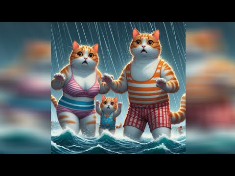 Cat caught in a storm #cat #catmemes #aiart #fyp