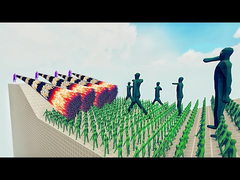 100x ZOMBIE +GIANT ZOMBIE vs 4x EVERY GOD - Totally Accurate Battle Simulator TABS