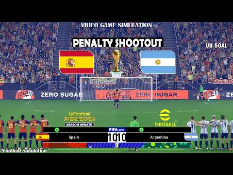 SPAIN vs ARGENTINA | FINAL Penalty Shootout | eFootball PES 2021 Gameplay ⭐