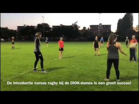 Introductie cursus rugby bij de DIOK-dames