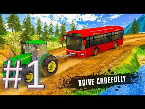 Chained Tractor Towing Bus gameplay walkthrough 1 android & ios
