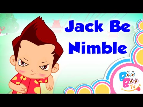 Jack Be Nimble With Lyrics - English Kids Nursery Rhyme - Video Song For Children by Boo Boo Tv