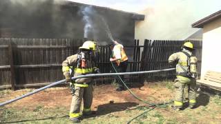 preview picture of video 'Clovis Fire Department Structure Fire 2900 Block of Horn'