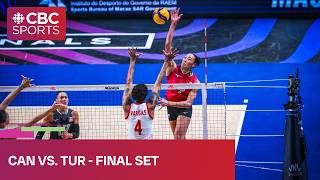Final set of Canada vs. Turkey in FIVB Volleyball Nations League quarters from China | #CBCSports