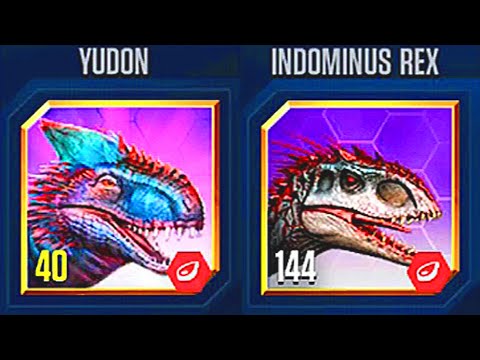 YUDON VS INDOMINUS REX SUPER RARE PACK | JURASSIC WORLD THE GAME