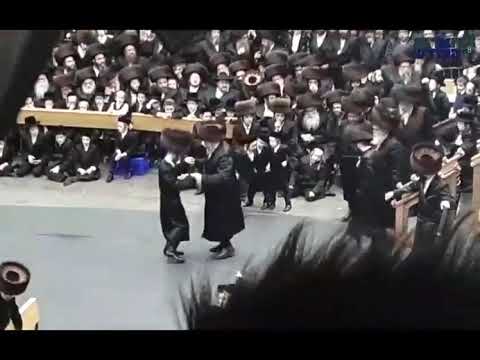 Belzer Rebbe's Son dances Mitzvah Tantz At The Skver - Rachmastrivka Wedding - Shvat 5784