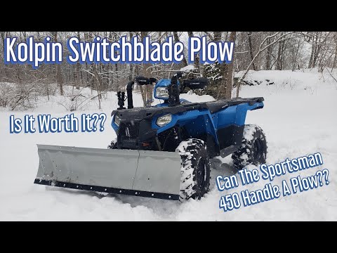 Cheapest ATV Plow On A Polaris Sportsman | KOLPIN SWITCHBLADE PLOW! Worth It? Thoughts and Review