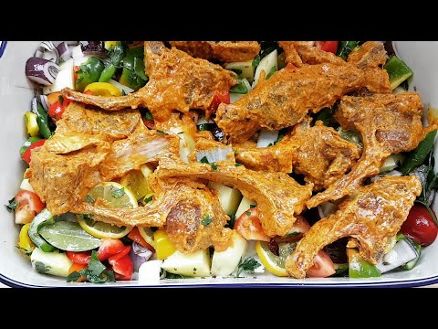 Lamb Chop Recipe with Vegetable and Rice