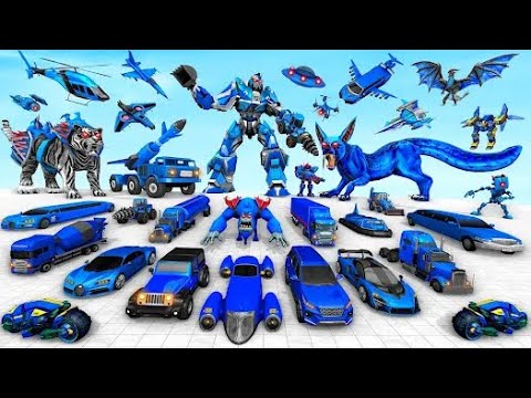 Police Tiger Robot Car Game 3D - Bull Robot Game - Android GamePlay | Walk through a Game #robot