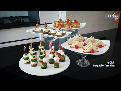 Party Appetizer Buffet Table #081 | catering food ideas | finger food ideas for party