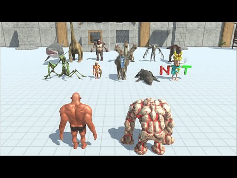 HILL GIANT & LAVA GOLEM VS EVERY BOSS - Animal Revolt Battle Simulator