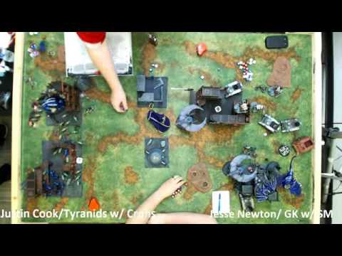 Warhammer 40k 7th Edition Release #17: Gamecast 7.4 Tyranids/Cron (Cook) vs. GK/Marines (Newton)