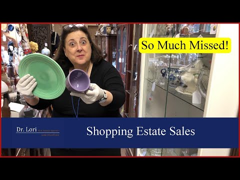 So Much Missed! Estate Sale Shopping: Fiesta, Pottery, China, Glass, Chairs, Toys with Dr. Lori