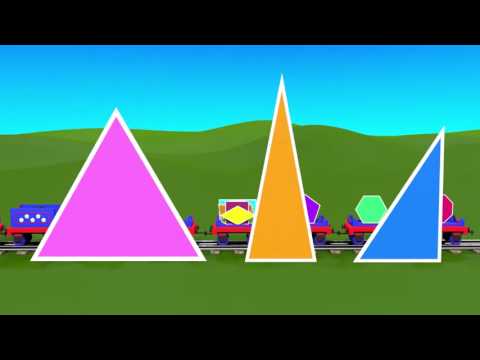 Геометрия для детей Учим плоские геометрические фигуры с паровозиком Чух Чухом часть 1