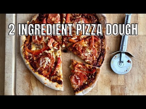 2 Ingredient Pizza Dough Recipe 🍕🍕 - SO EASY!