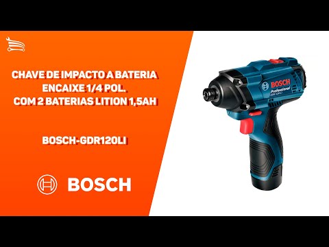 Chave de Impacto GDR 120-LI 1/4 Pol. 12V com 2 Baterias Lí-Íon 2.0Ah Carregador Bivolt e Maleta  - Video