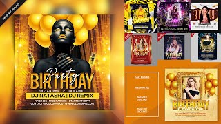 2024 Birthday Party Flyers Design How To Edit Photoshop Tutorials