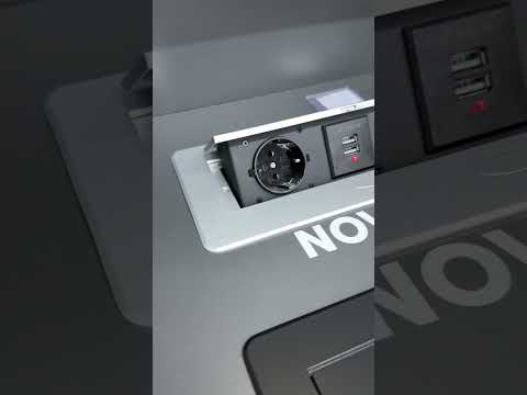 Миниатюра изображения товара Блок розеточный AKS Nova USB выдвижной (2 розетки, алюминий)