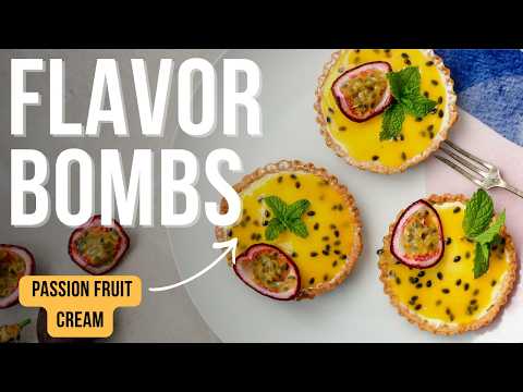 Easy Passion Fruit Tartlets (Silky Passion Fruit Curd Recipe)