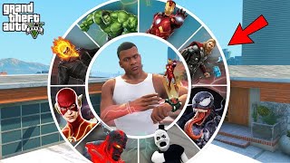 Franklin Playing As Every Superhero Using His Magical Watch in GTA 5!