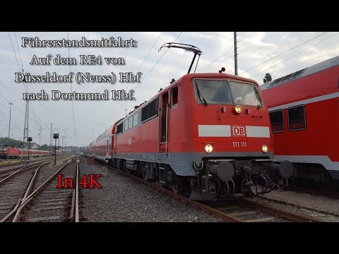 4K | Führerstandsmitfahrt: Auf dem RE4 von Neuss Hbf nach Dortmund Hbf