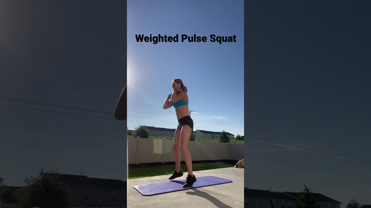 Weighted Pulse Squat