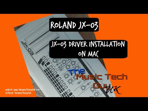 Roland JX-03 - Driver installation on the MAC