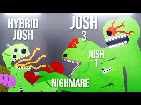 Hybrid Josh vs Jumbo Josh Chapter.1 vs Josh Chapter.3 vs Nightmare Josh [Garten of Banban]