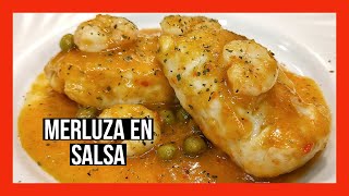 Cómo hacer MERLUZA EN SALSA con gambas. Merluza en salsa fácil.