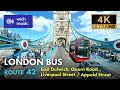 London Bus Ride Route 42 Double Decker 4K Virtual Tour