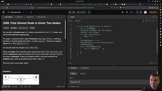 Leetcode 2359. Find Closest Node to Given Two Nodes