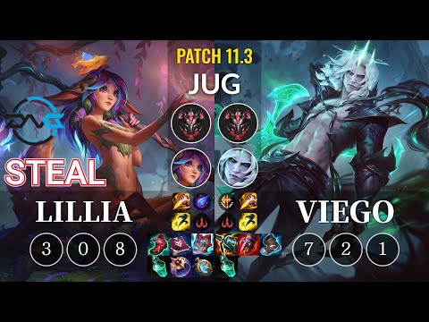 DFM Steal Lillia vs Viego Jungle - KR Patch 11.3