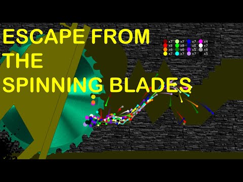 marble race : Escape The Spinning Circular Saw Blades - Survival Marble Race In Algodoo - SAW Games