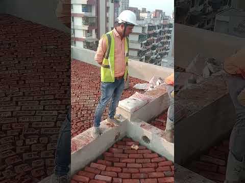 Terrace Floor Brick Bat Cobaa  #waterproofing #brick #bat #coba #ytshorts #shorts #shortsvideo