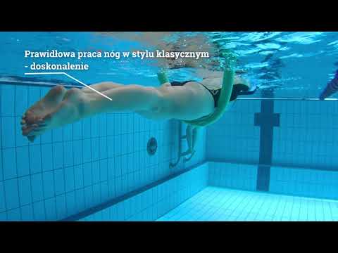 Nauka pływania -  Styl klasyczny (żabka) - Praca nóg z makaronem doskonalenie