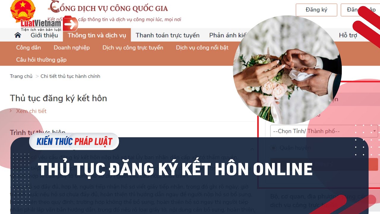 Thủ tục đăng ký kết hôn online mới nhất 2025