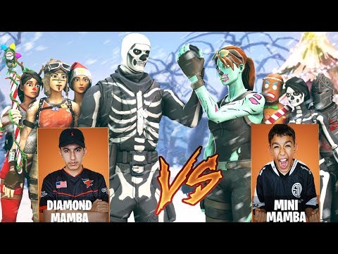 Team Diamond vs Team Mini Pro Fortnite Tournament! Intense Clan Battle Against Little Brother!
