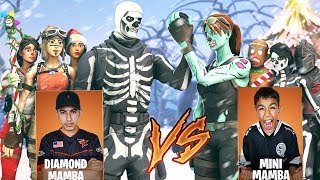 Team Diamond vs Team Mini Pro Fortnite Tournament! Intense Clan Battle Against Little Brother!