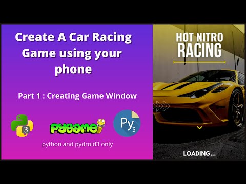 Creating Game Window | Car Racing Game PART 1 | python and pygame | game development | #pyguru