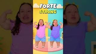 Forte/Strong 💪 Aprenda Inglês com Maria Clara MC Divertida #infantil #kids