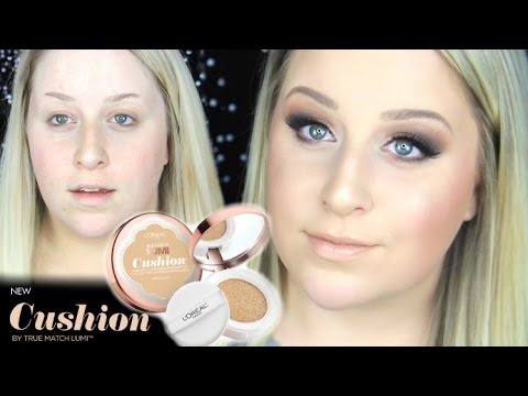 L'OREAL TRUE MATCH LUMI CUSHION FOUNDATION REVIEW + DEMO!! Video