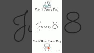 June 8 ll Whatsapp status ll World oceans day ll World brain tumor day