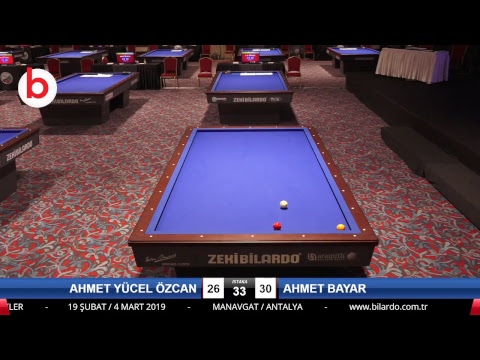 AHMET YÜCEL ÖZCAN & AHMET BAYAR Bilardo Maçı - 2019 TÜRKİYE KUPASI 1. ETAP ERKEKLER-3.TUR