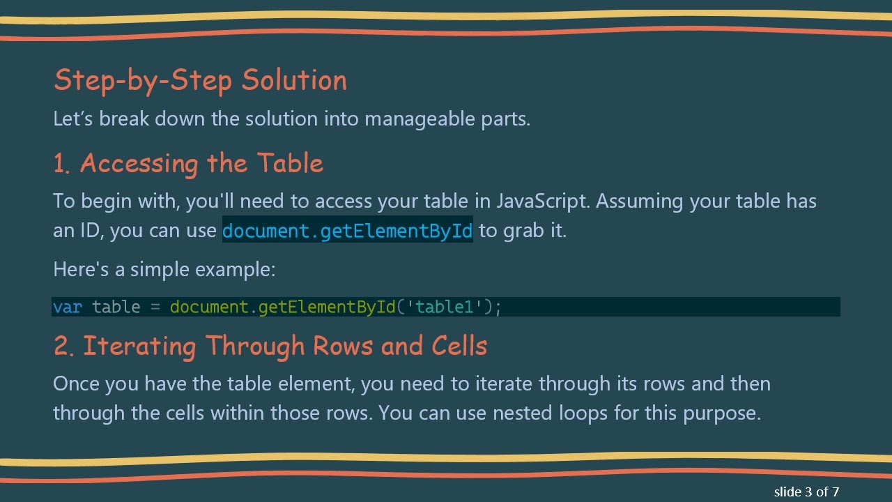 How to Select a Range of HTML Table Cell Values in JavaScript