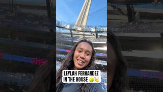 Two-time Olympian and tennis star, Leylah Annie Fernandez threw the First Pitch ???? #MLB #BlueJays