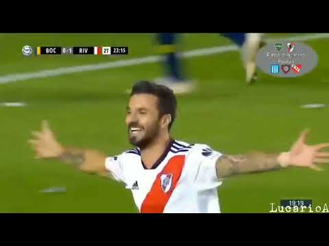 Gol de volea de Pity Martínez y scocco a Boca 2017 #viral