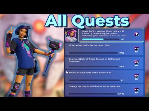 How to EASILY complete ALL Week 9 Weekly Quests for Carina #fortnite